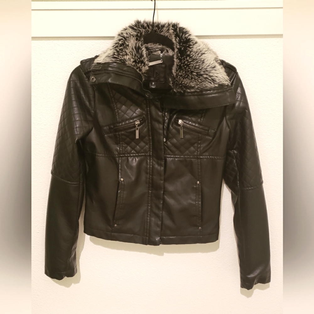 J2 fur collar jacket